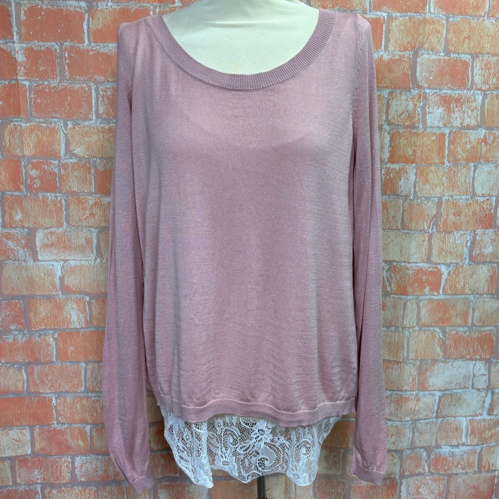 Torrid‎ Lace Lined Split Back Sweater